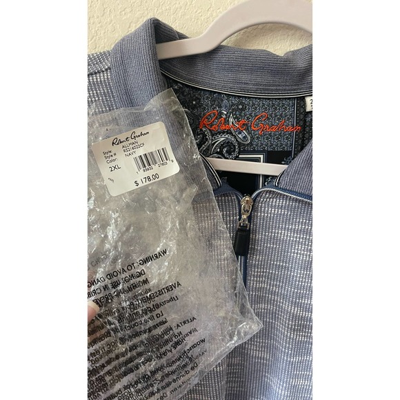 Robert Graham Allman Regular-Fit Quarter-Zip Sweater NWT Size 2XL - Picture 7 of 12